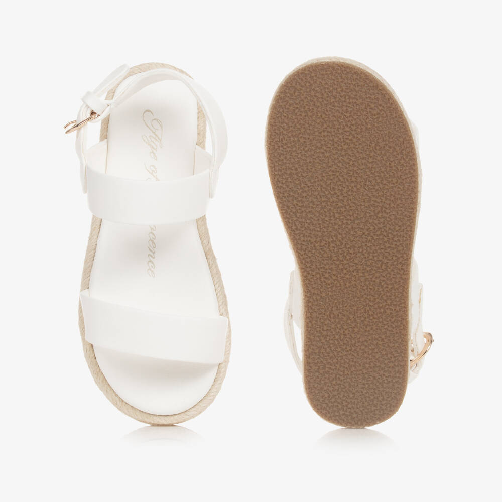 Age of Innocence-Girls White Leather Sandals | Childrensalon Outlet