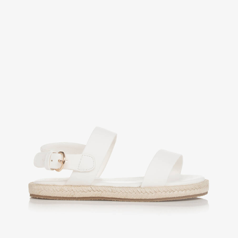 Age of Innocence-Girls White Leather Sandals | Childrensalon Outlet