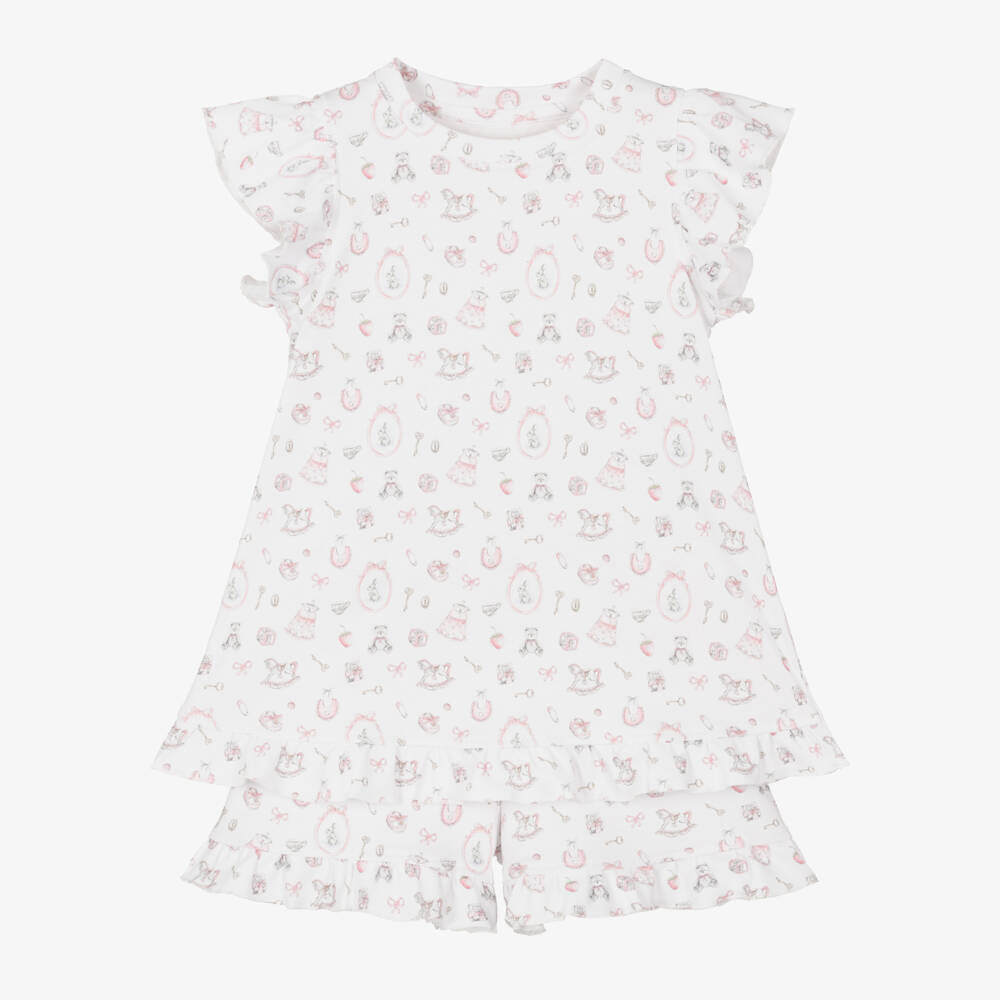 My Little Pie-Girls White & Pink Cotton Pyjamas | Childrensalon Outlet