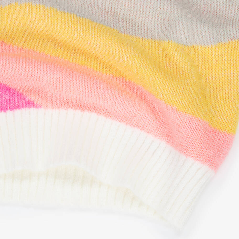 Billieblush-Girls White & Pink Sequin Heart Sweater | Childrensalon Outlet