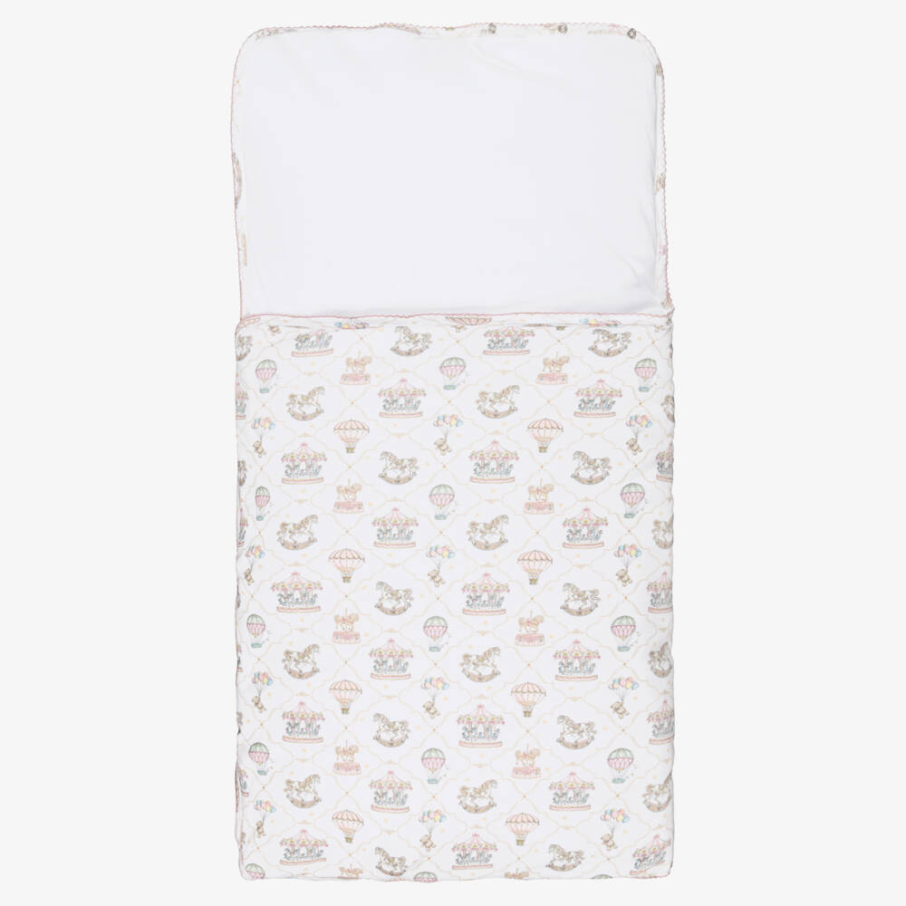 My Little Pie-Girls White & Pink Supima Cotton Coquette Nest (82cm) | Childrensalon Outlet