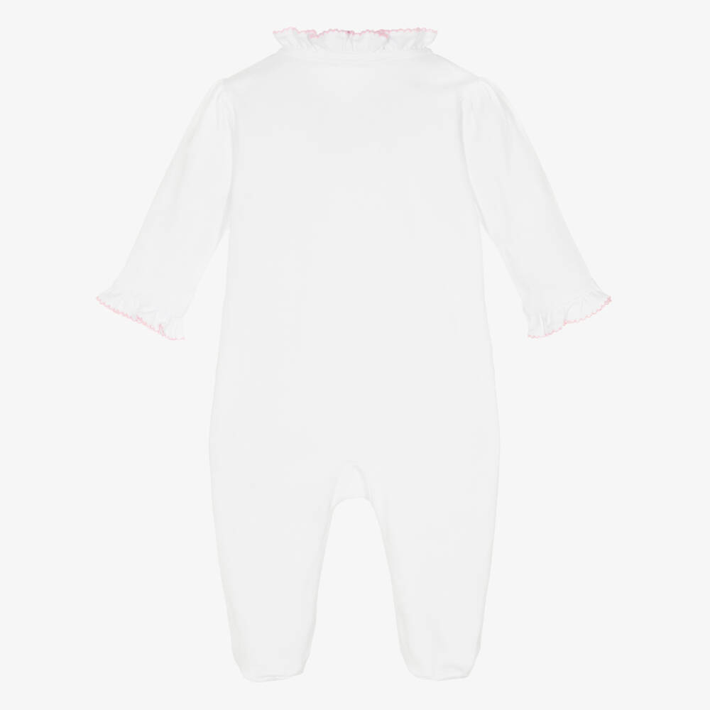 Kissy Kissy-Girls White Rose Blooms Pima Cotton Babygrow | Childrensalon Outlet