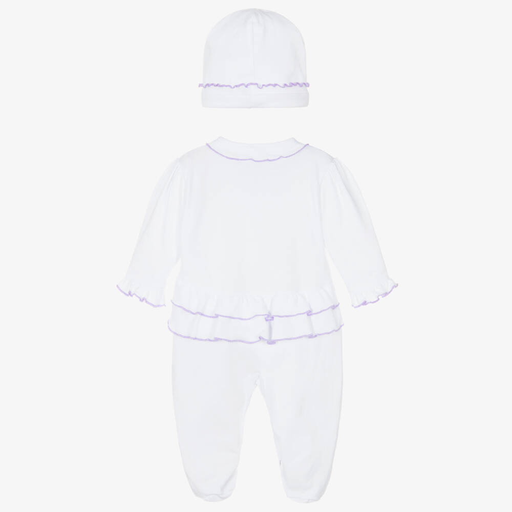 Kissy Kissy-Girls White Roses and Blooms Pima Cotton Babysuit Set | Childrensalon Outlet