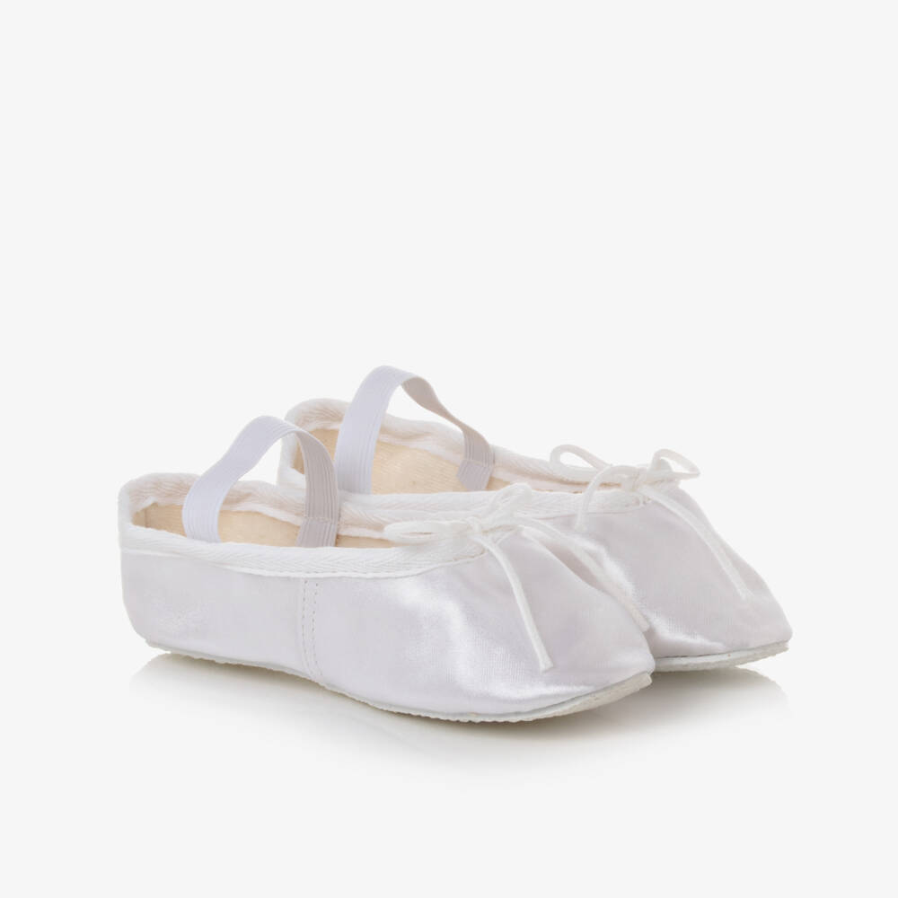 Katz-Girls White Satin Ballet Shoes | Childrensalon Outlet