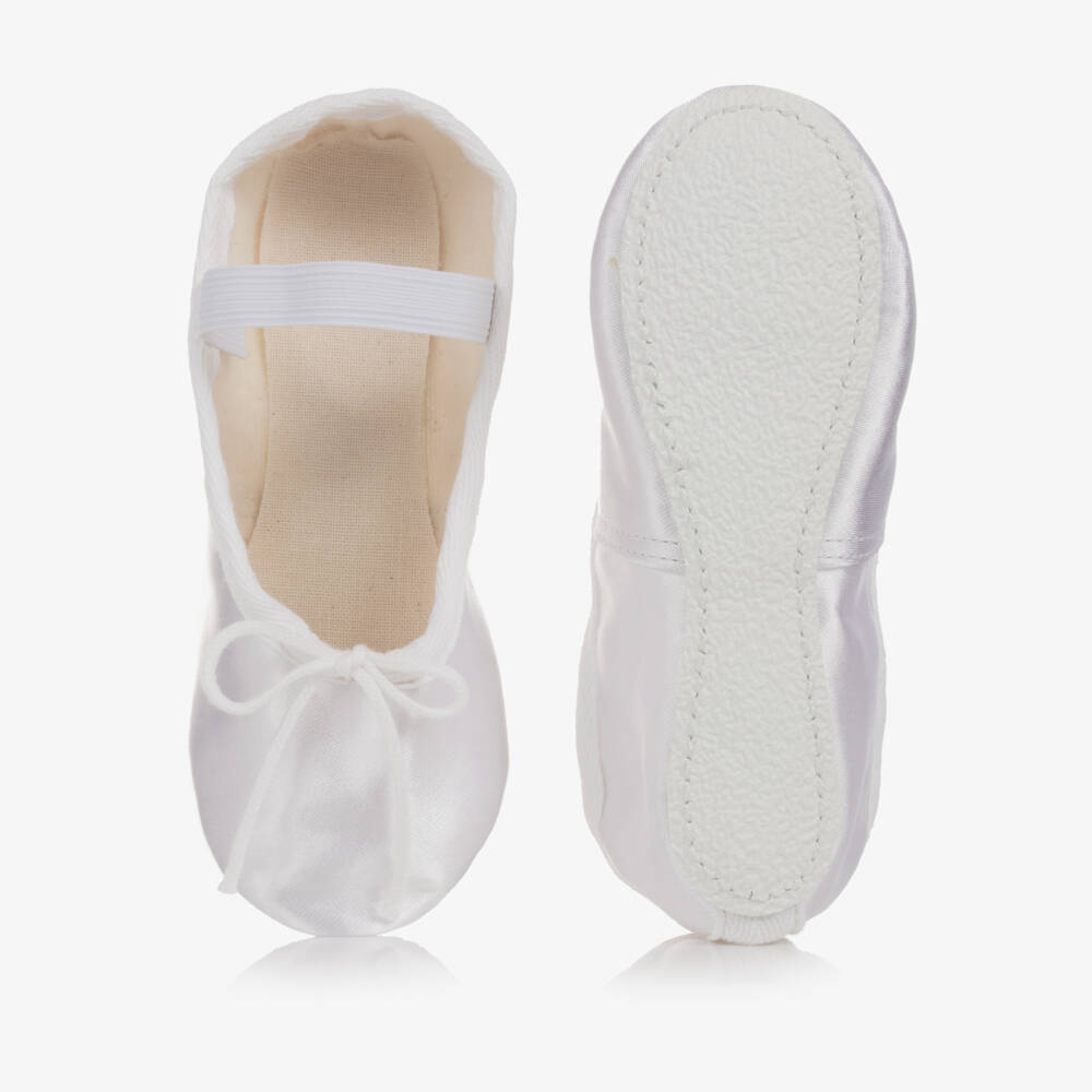 Katz-Girls White Satin Ballet Shoes | Childrensalon Outlet