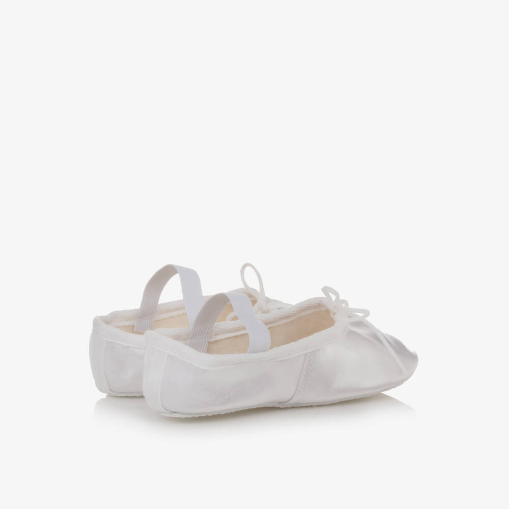 Katz-Girls White Satin Ballet Shoes | Childrensalon Outlet