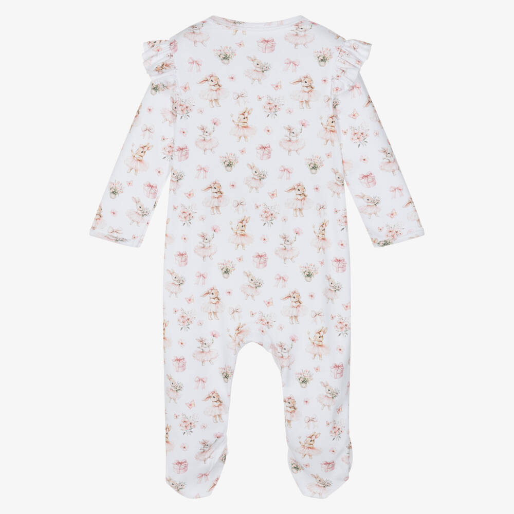 My Little Pie-Girls White Supima Cotton Bubbles Print Babygrow | Childrensalon Outlet