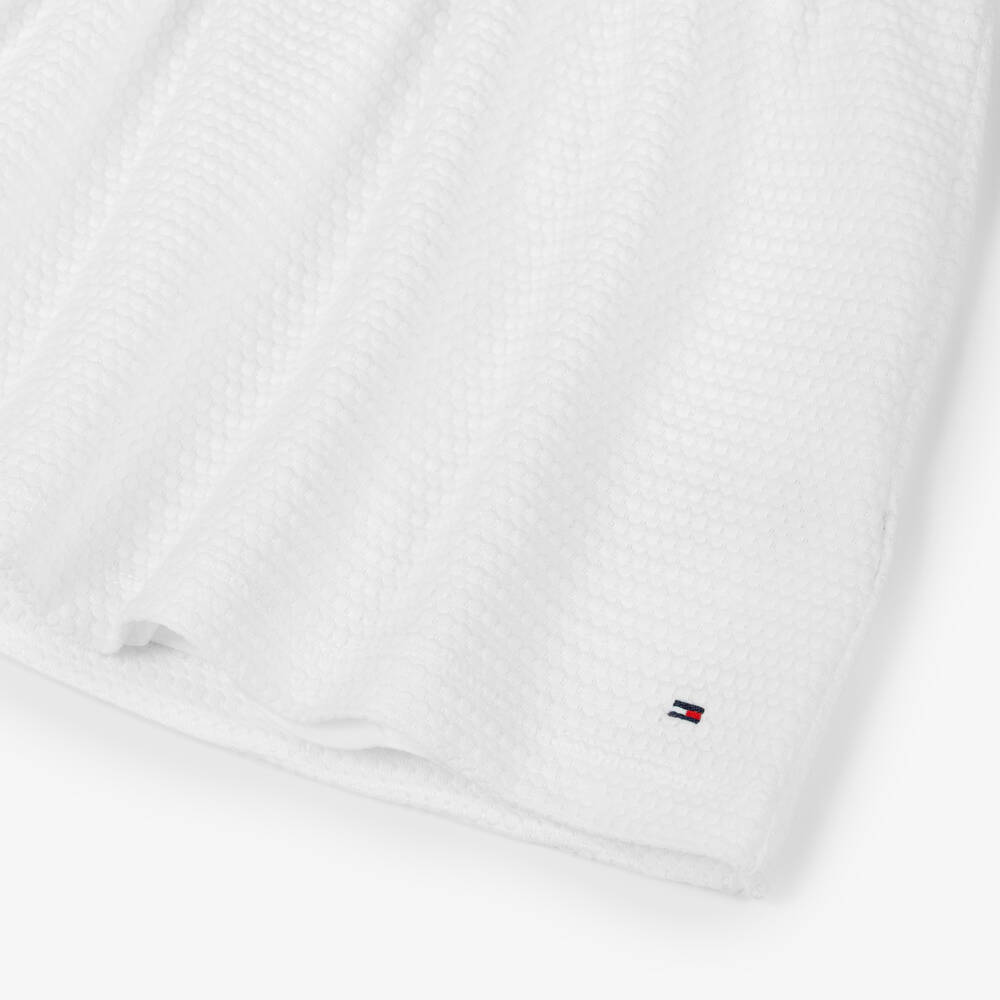 Tommy Hilfiger-Girls White Textured Jersey Dress | Childrensalon Outlet