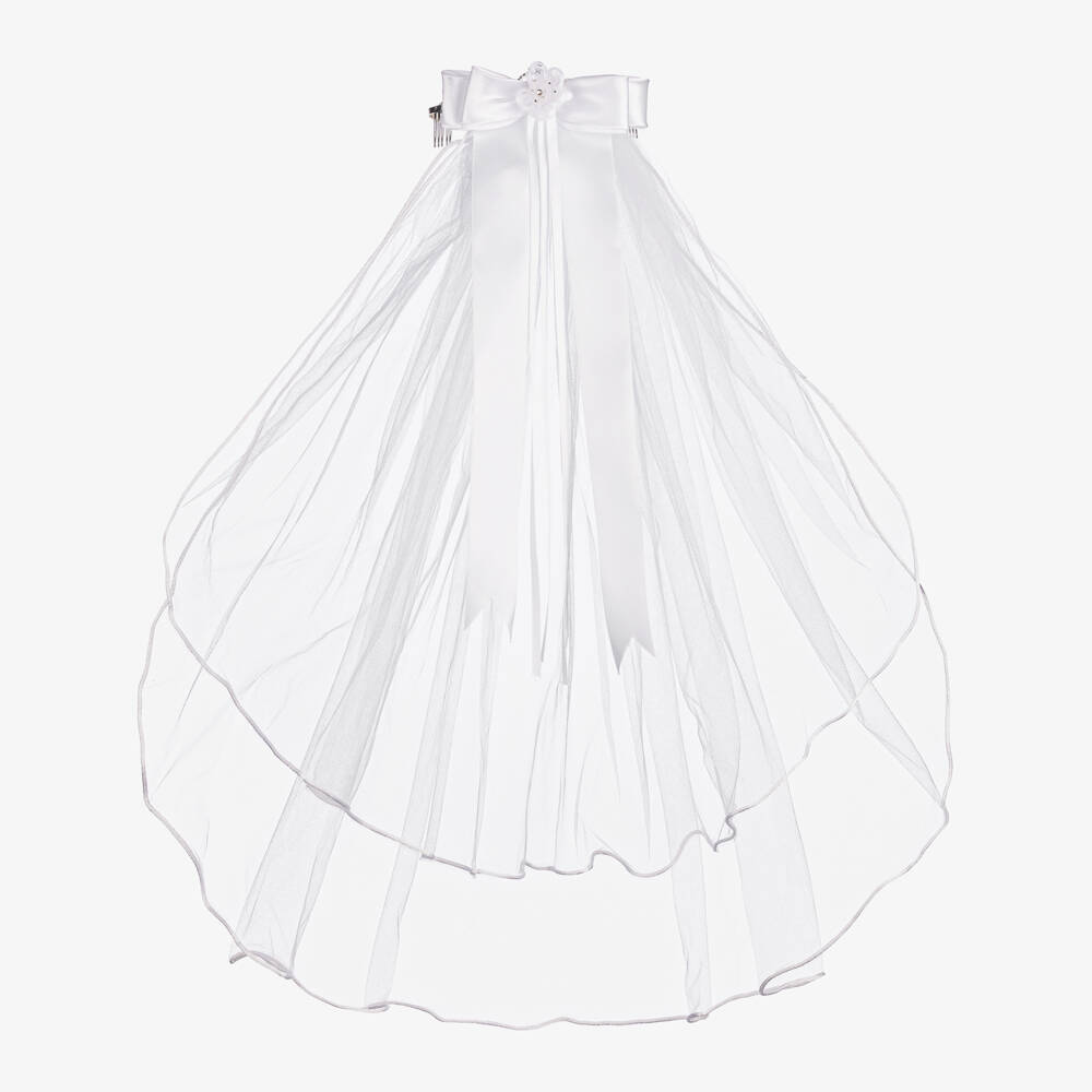 Sevva-Girls White Tulle & Diamanté Tiara | Childrensalon Outlet