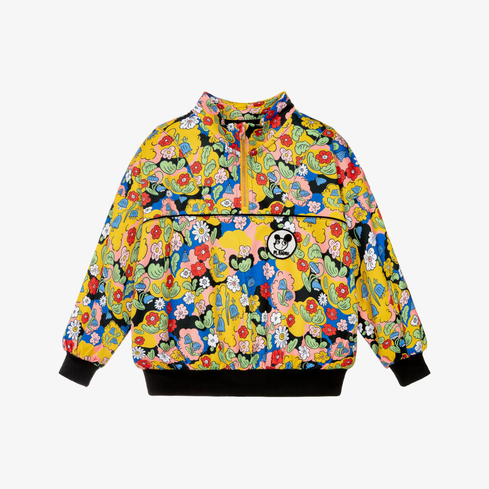 Mini Rodini-Girls Yellow Floral Sweatshirt with Ritzratz Patch | Childrensalon Outlet