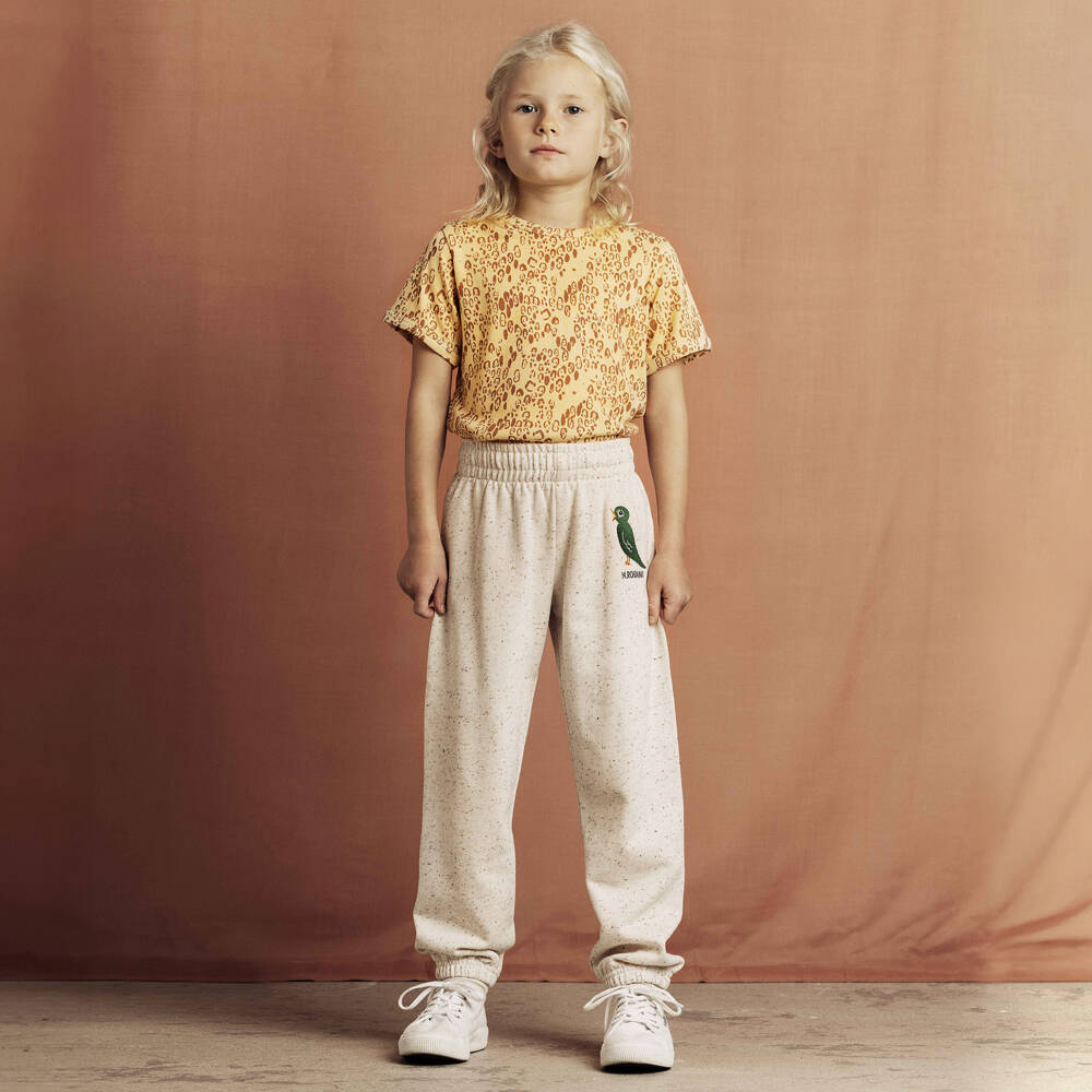 Mini Rodini-Girls Yellow Modal Leopard Print T-Shirt | Childrensalon Outlet