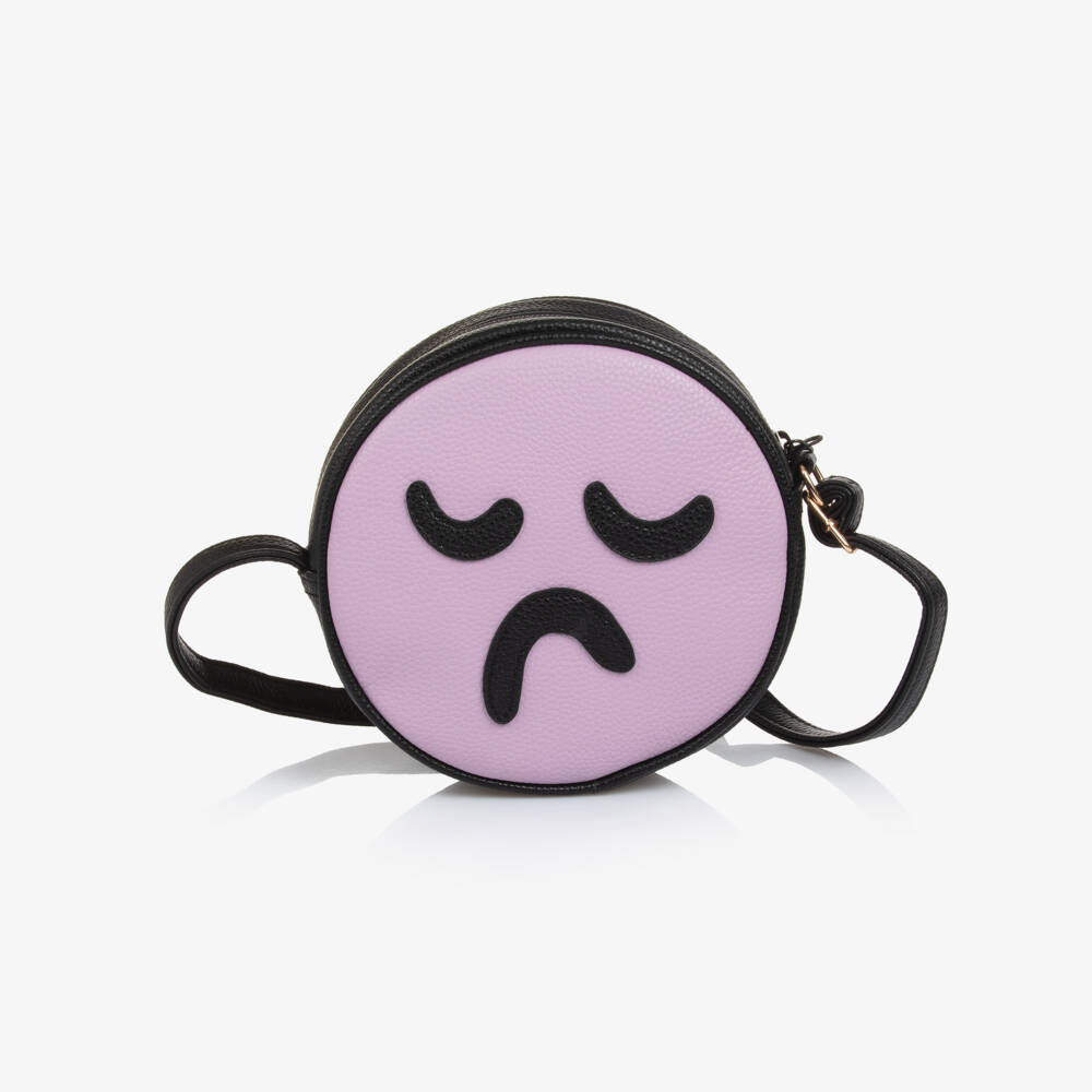 Molo-Girls Yellow & Purple Faux Leather Feelings Bag (18cm) | Childrensalon Outlet