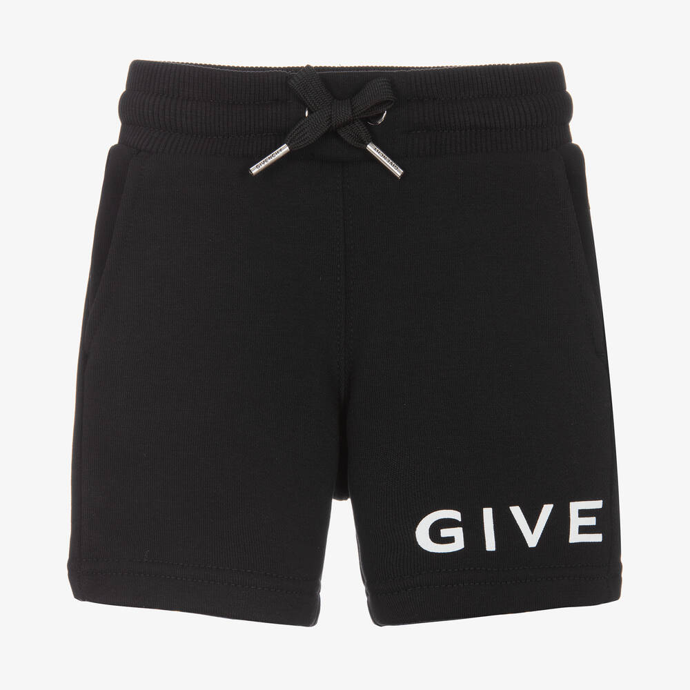 Givenchy Kids logo-tape bermuda shorts - Black
