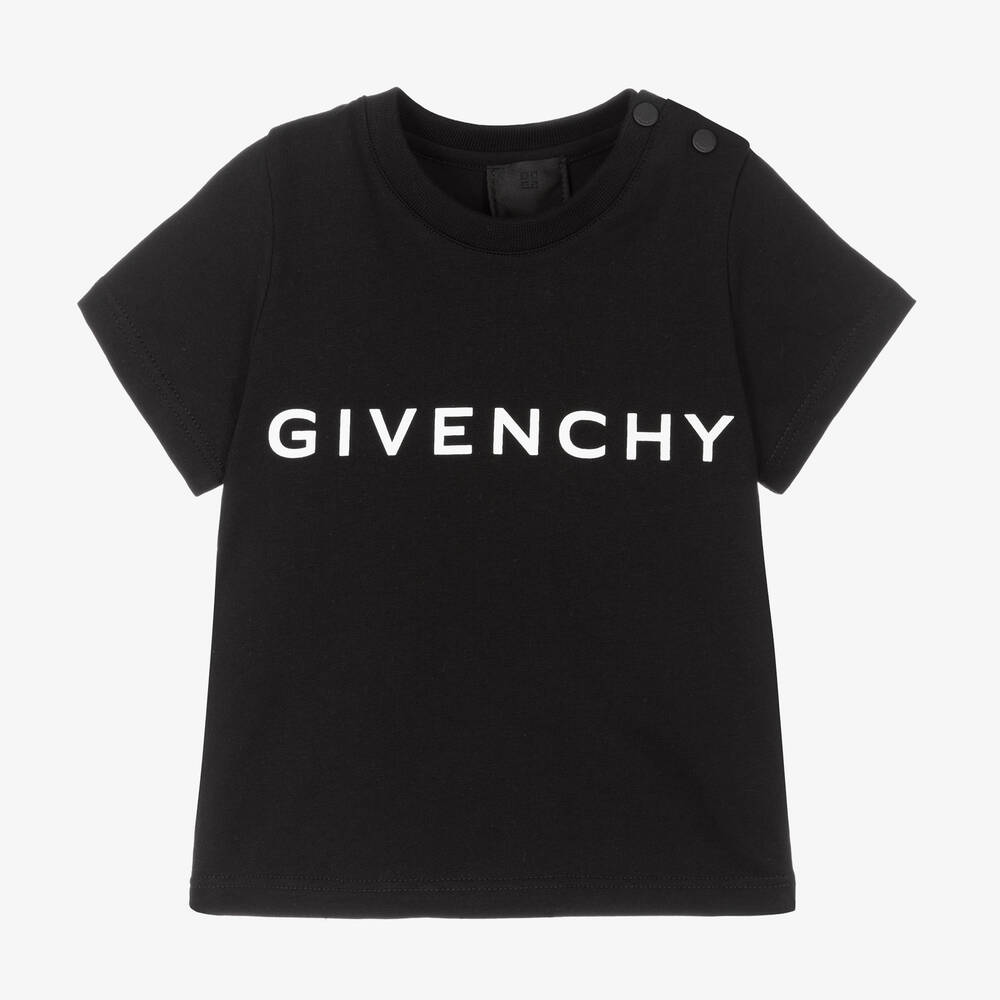 Givenchy Baby Boys Black Cotton T Shirt Childrensalon Outlet
