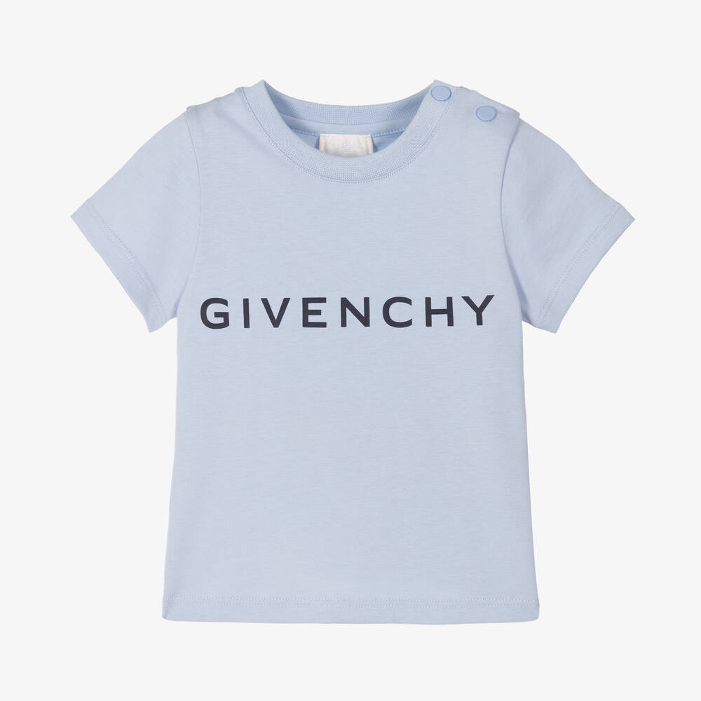 Givenchy-Baby Boys Blue Cotton T-Shirt | Childrensalon Outlet