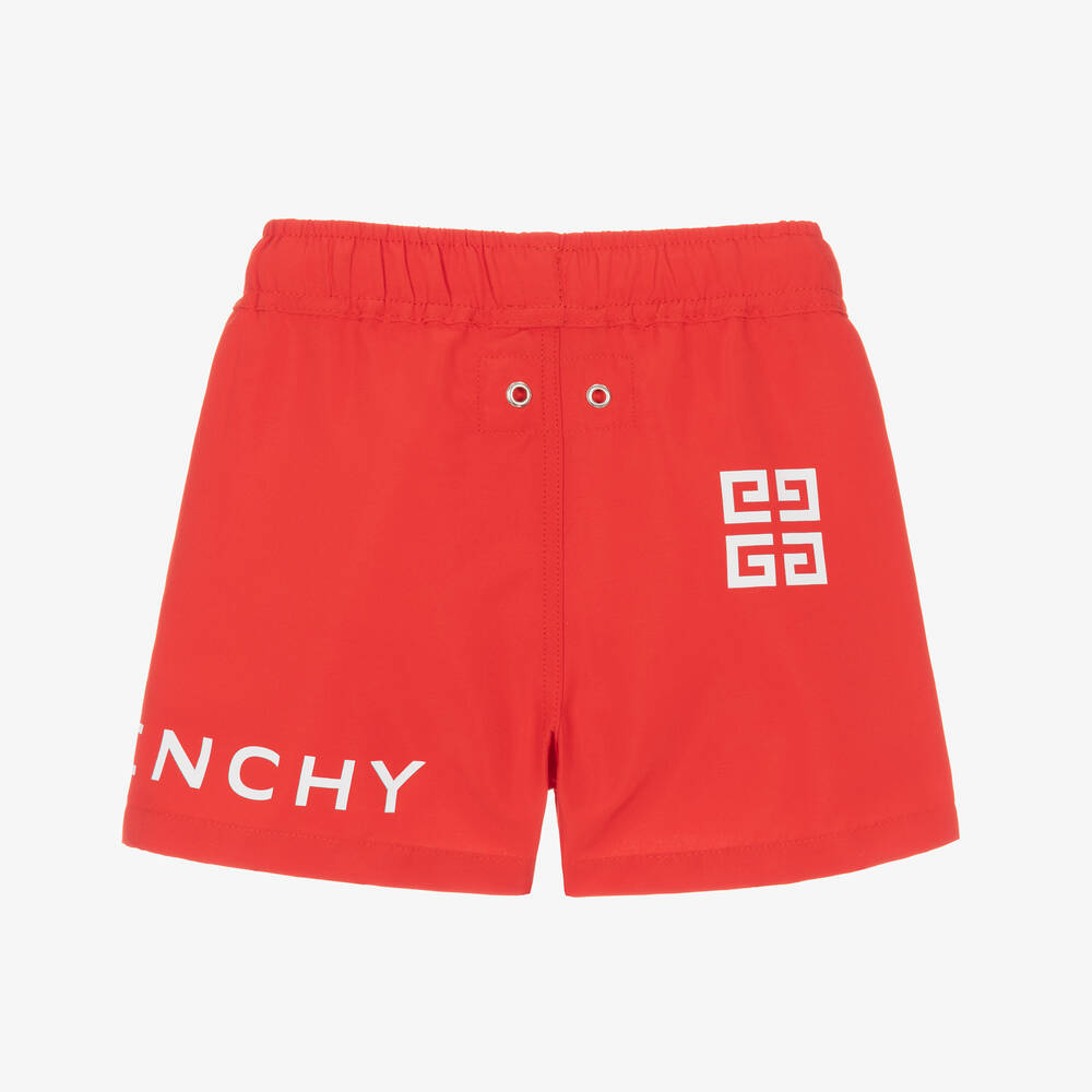Red givenchy swim shorts deals