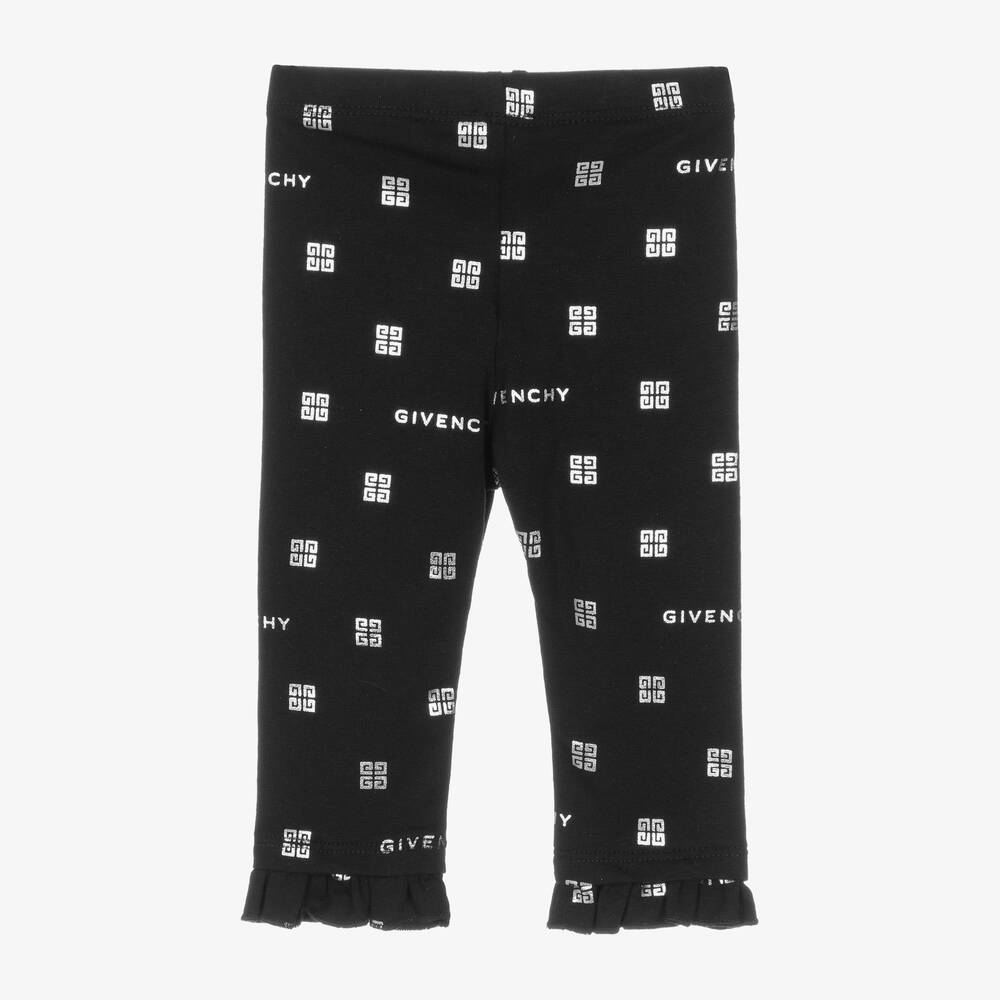 جيفنشي-ليقنز  4G أطفال بناتي قطن جيرسي لون أسود | Childrensalon Outlet