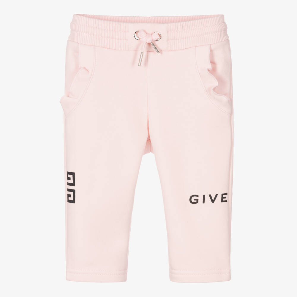 Givenchy - Baby Girls Pink 4G Logo Joggers | Childrensalon