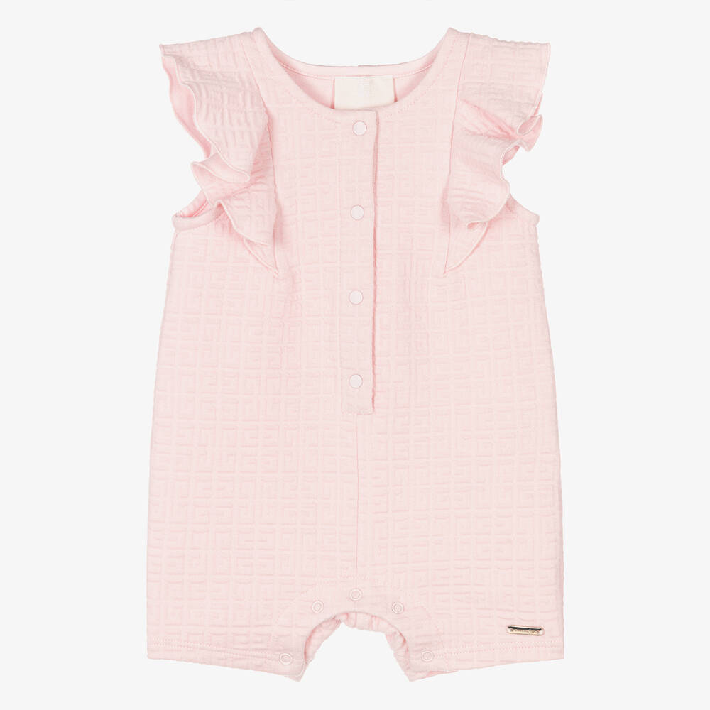 Givenchy - Baby Girls Pink 4G Ruffle Shortie | Childrensalon