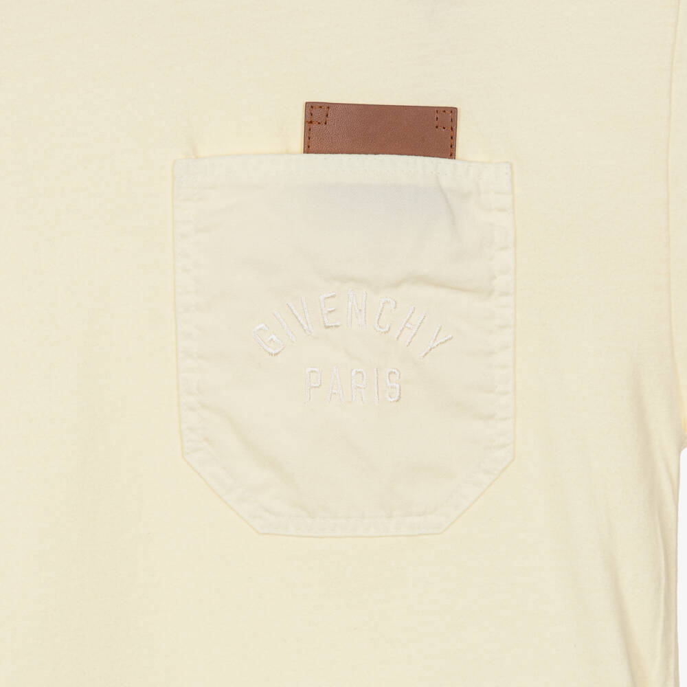 Givenchy-Beige Logo Pocket T-shirt | Childrensalon Outlet