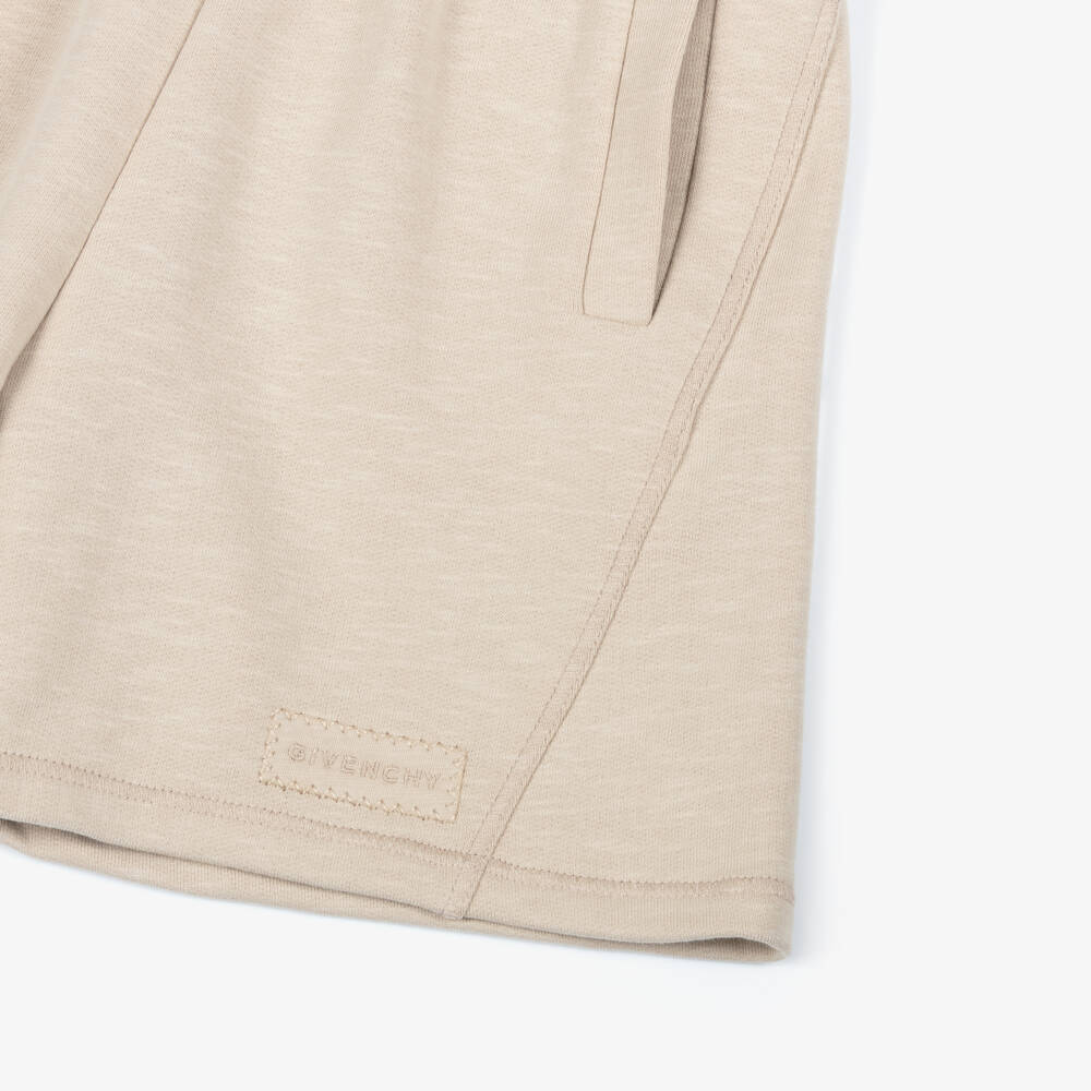 Givenchy-Beige Logo Shorts | Childrensalon Outlet