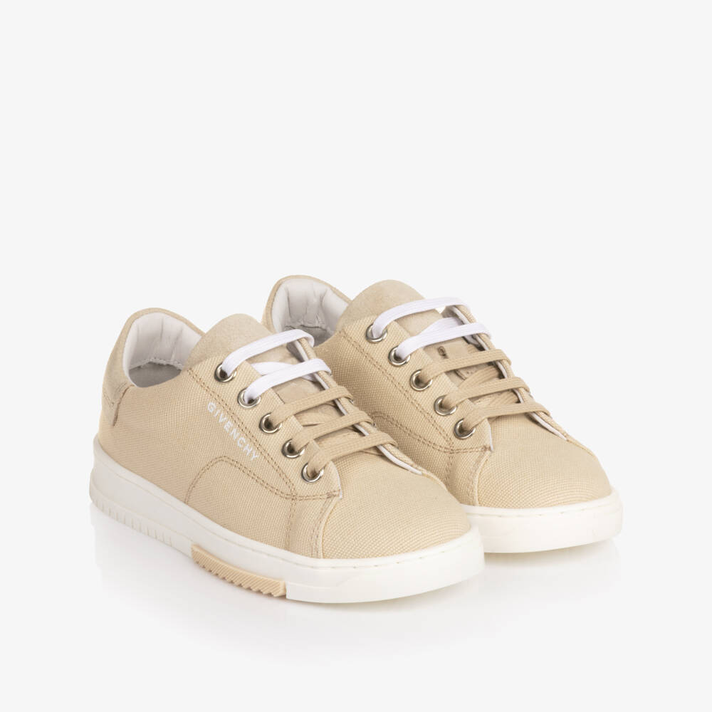 Givenchy-Beige Logo Trainers | Childrensalon Outlet