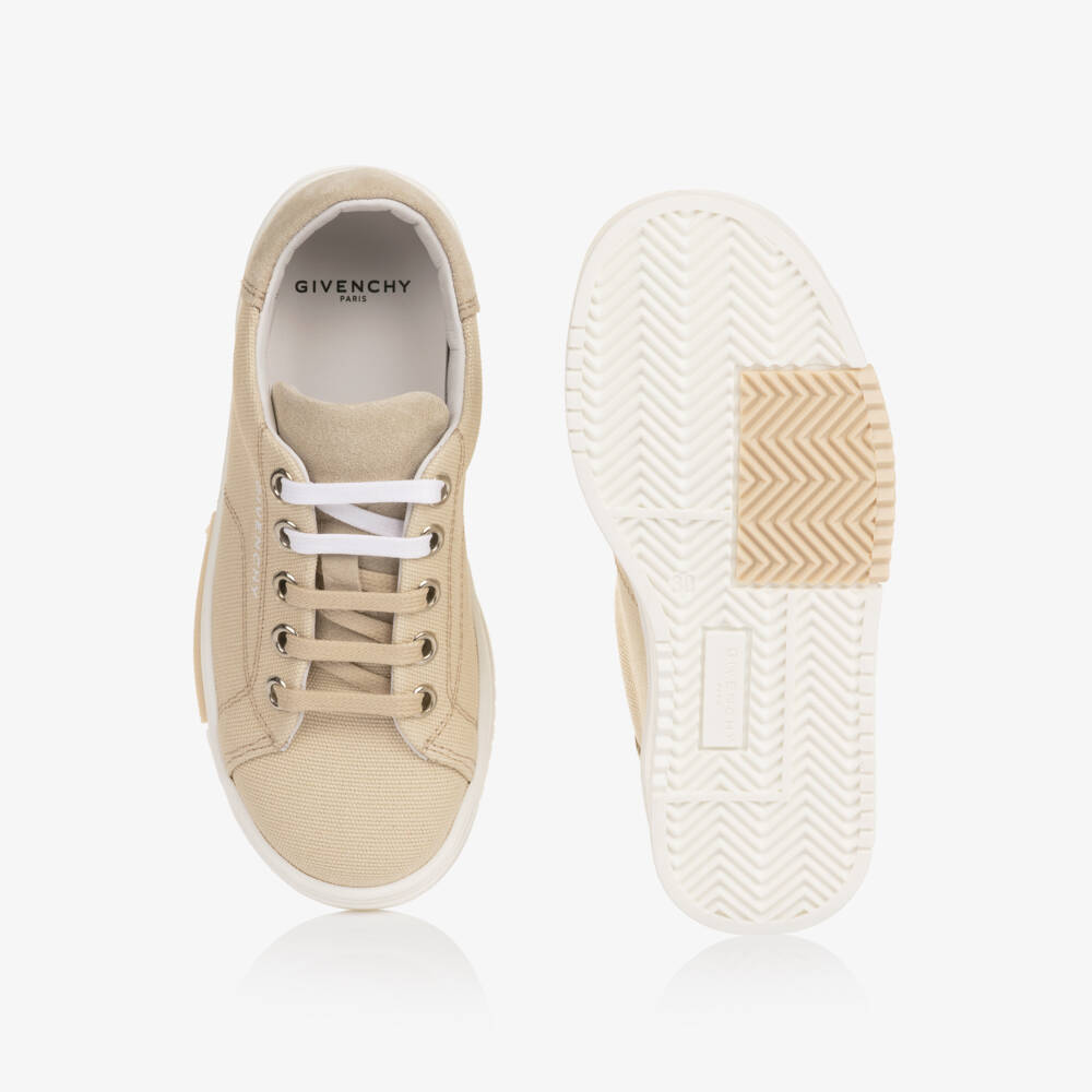 Givenchy-Beige Logo Trainers | Childrensalon Outlet