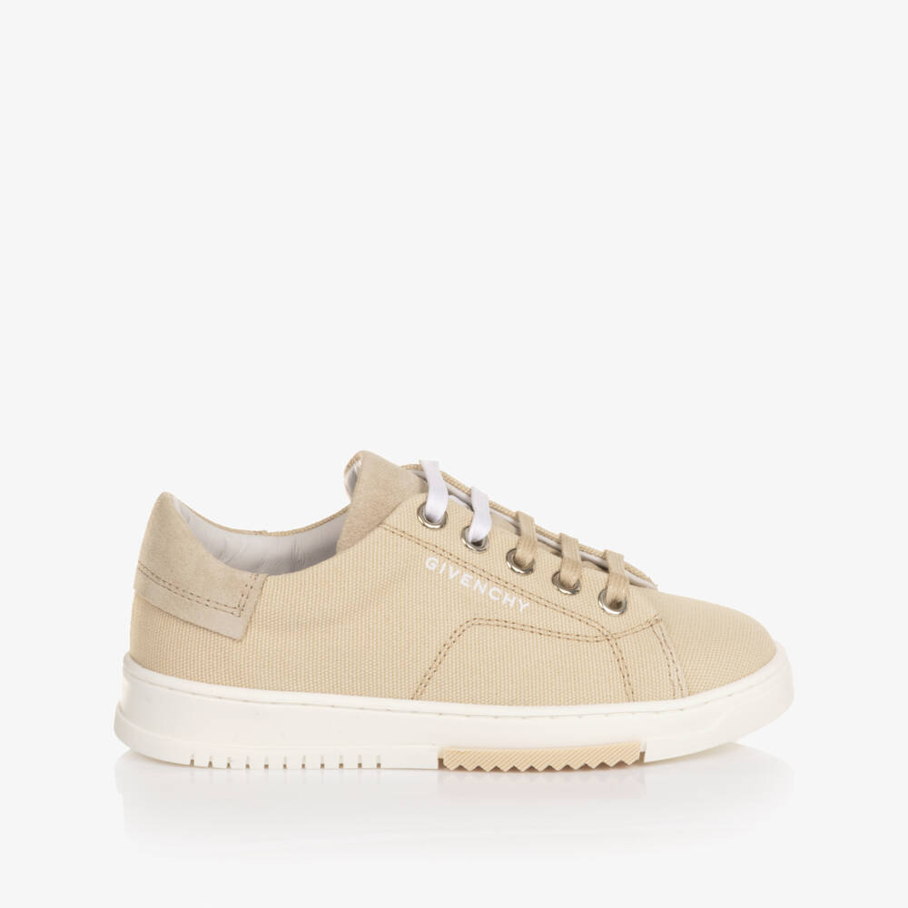 Givenchy-Beige Logo Trainers | Childrensalon Outlet
