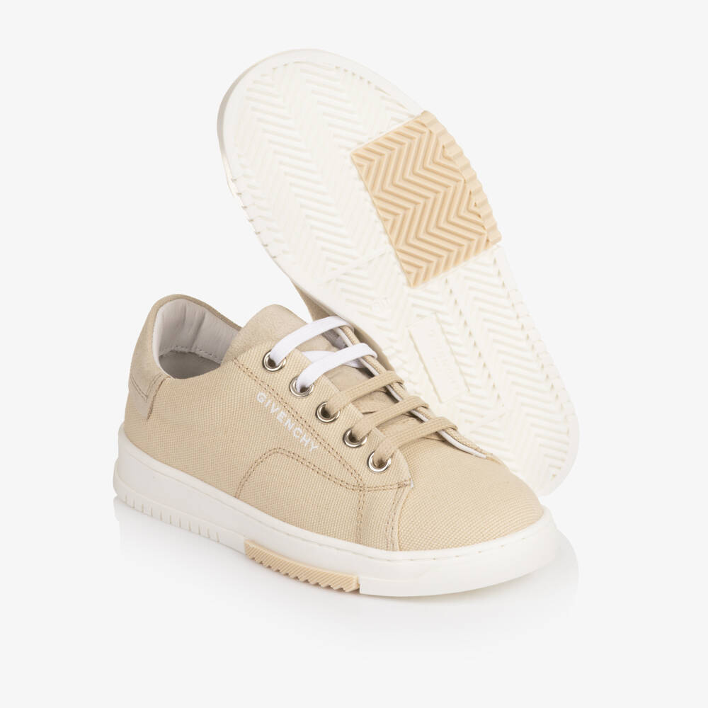 Givenchy-Beige Logo Trainers | Childrensalon Outlet
