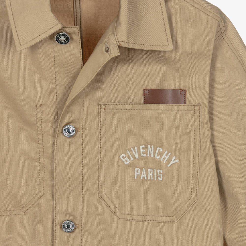 Givenchy-Beige Utility Jacket | Childrensalon Outlet