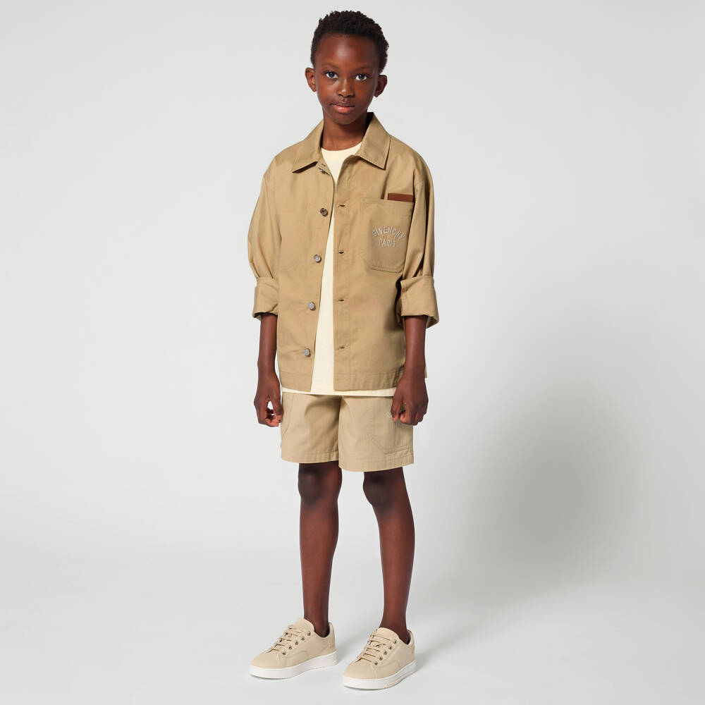 Givenchy-Beige Utility Jacket | Childrensalon Outlet