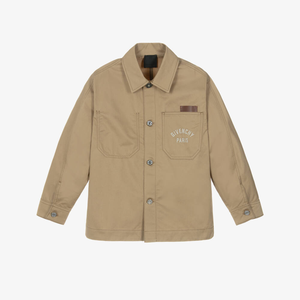 Givenchy-Beige Utility Jacket | Childrensalon Outlet