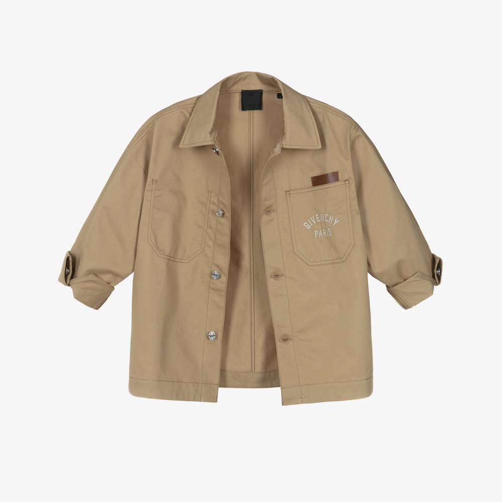 Givenchy-Beige Utility Jacket | Childrensalon Outlet