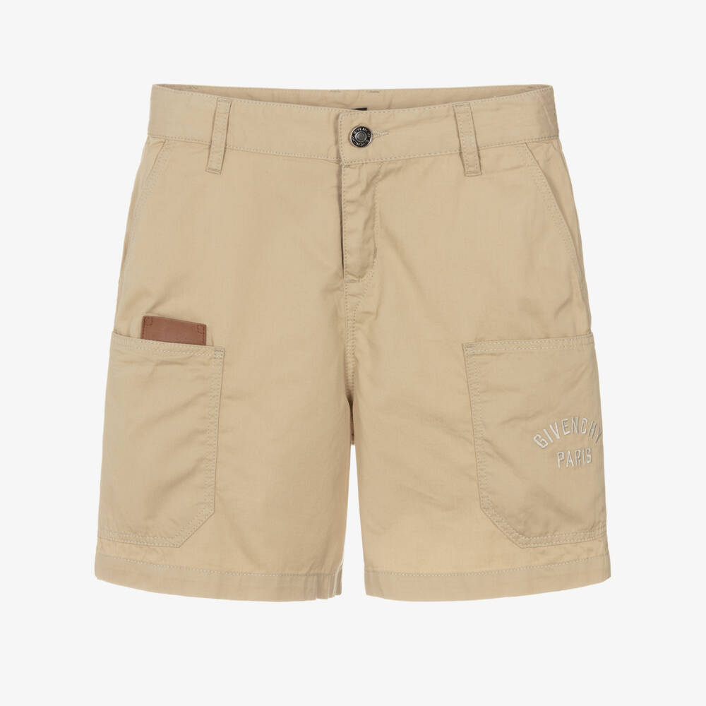 Givenchy-Beige Utility Shorts | Childrensalon Outlet
