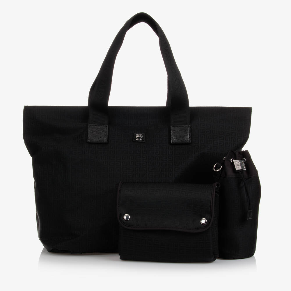 Givenchy - حقيبة لمستلزمات الأطفال جاكارد لون أسود (54 سم) | Childrensalon