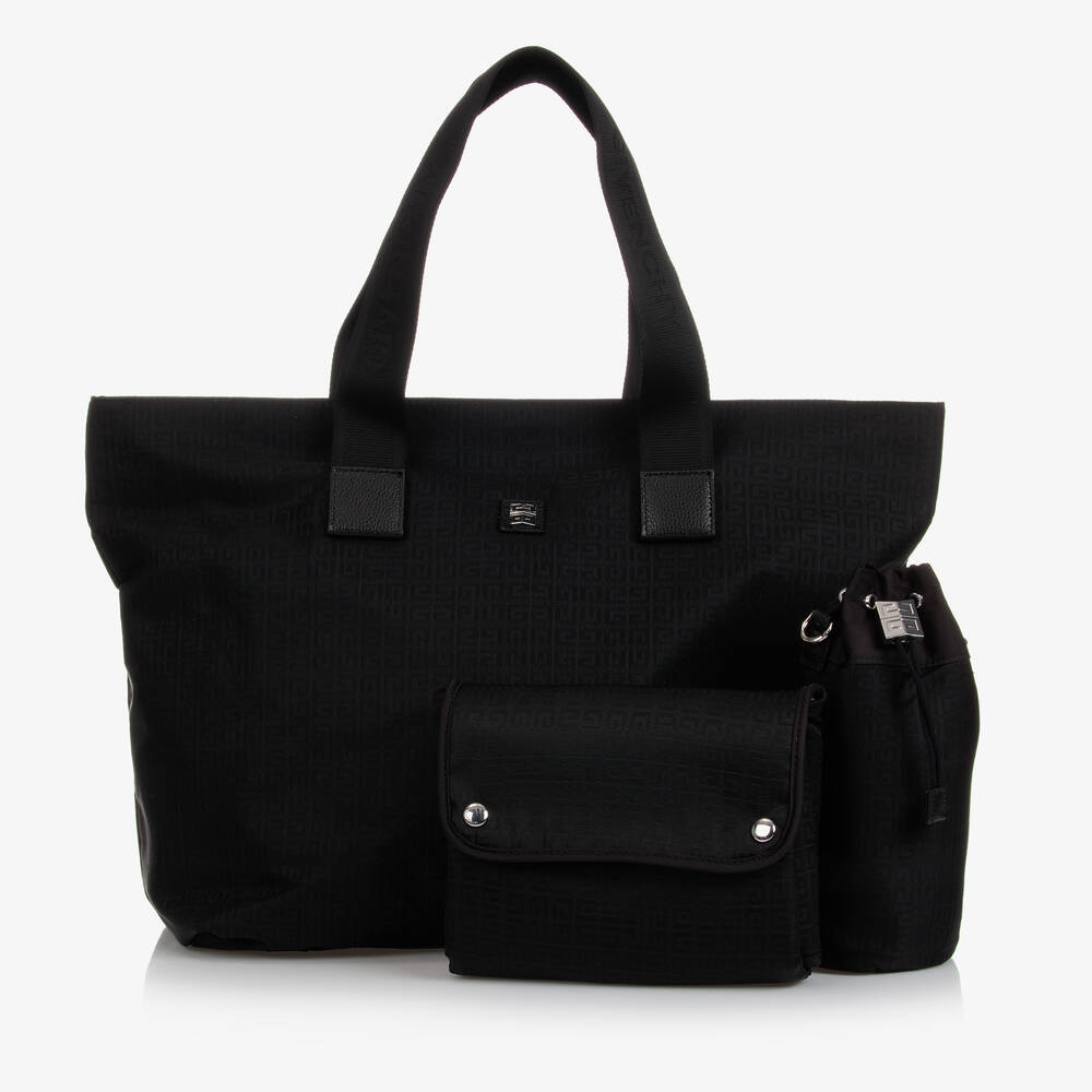 Givenchy-حقيبة لمستلزمات الأطفال جاكارد لون أسود (54 سم) | Childrensalon Outlet
