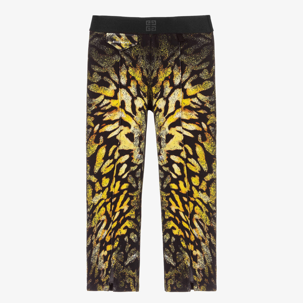 Givenchy-Black Animal Print Trousers | Childrensalon Outlet