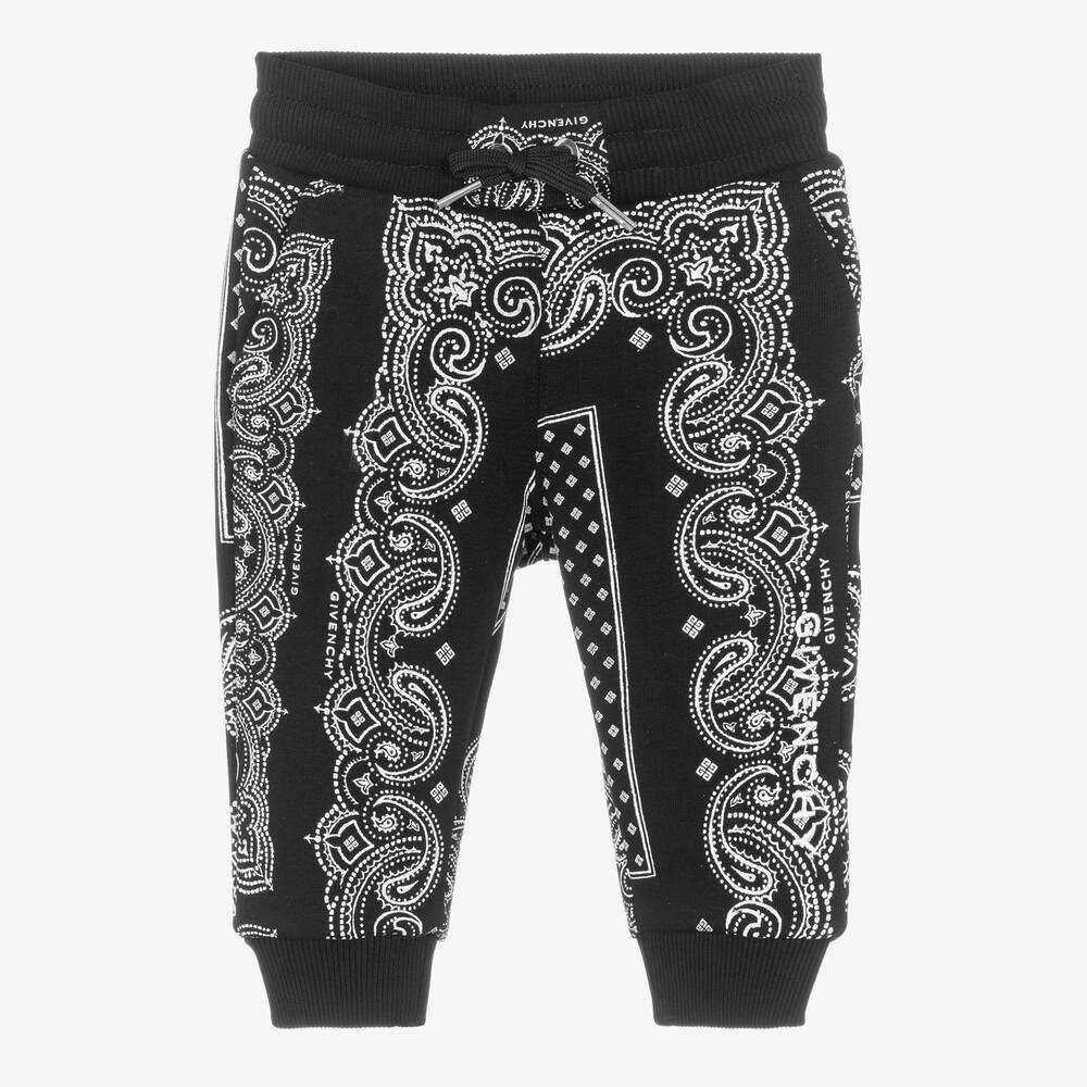 Givenchy - Black Bandana Print Joggers | Childrensalon