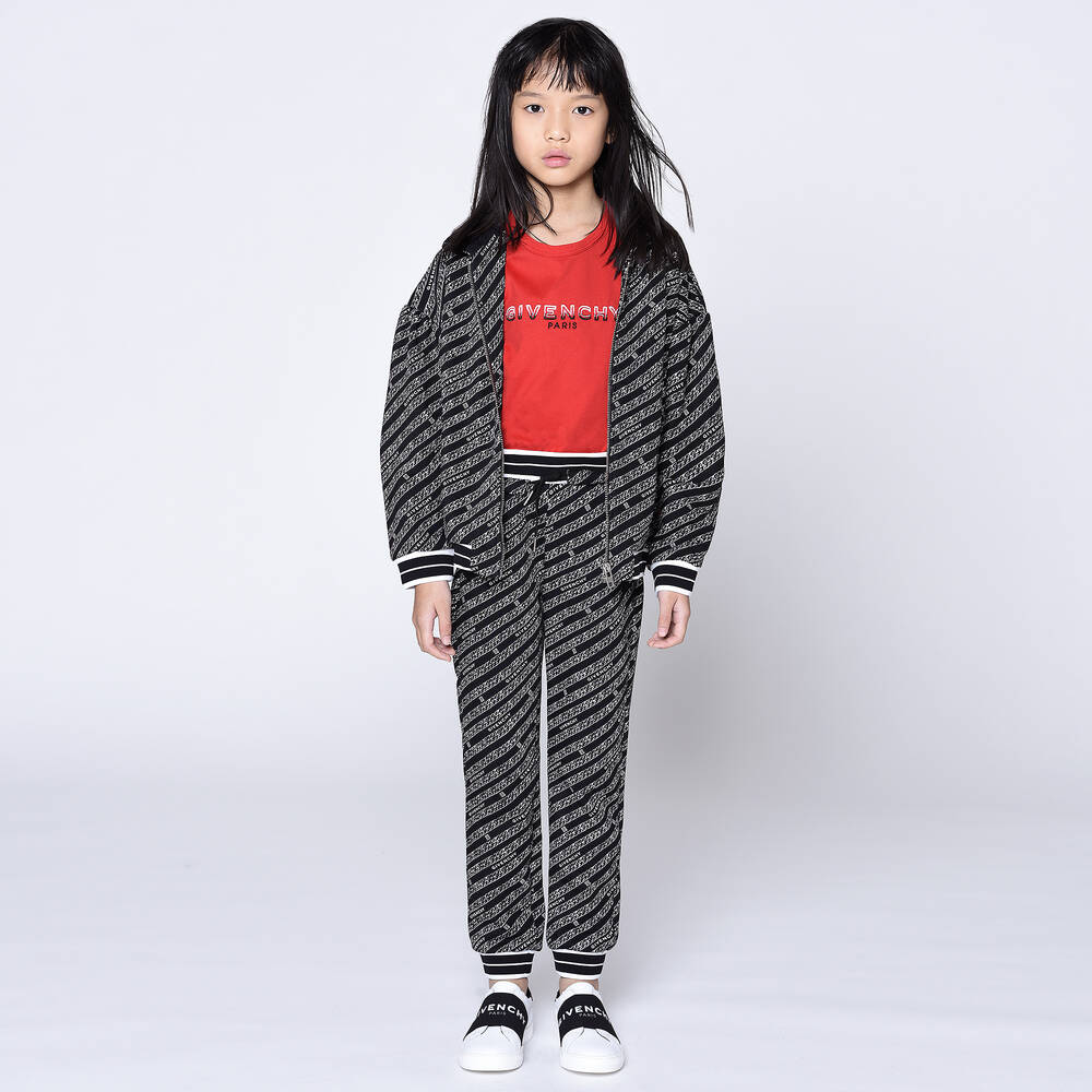 Givenchy-Black Chain Logo Joggers | Childrensalon Outlet