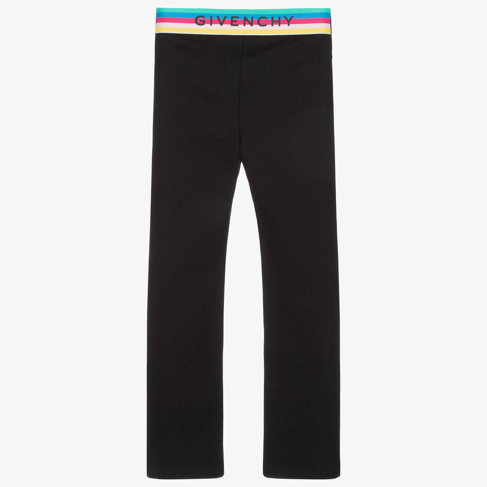 Givenchy-Черные хлопковые брюки с логотипом | Childrensalon Outlet