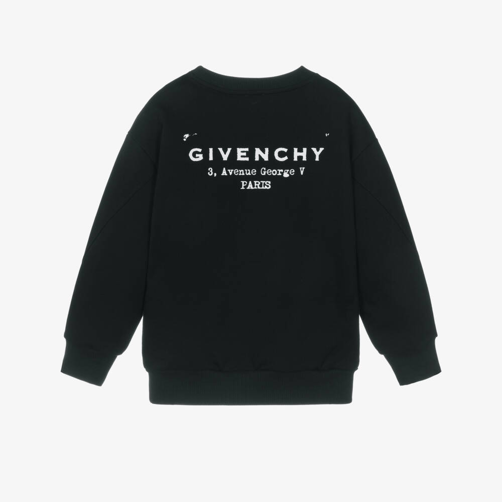 Givenchy-Black Logo Sweatshirt | Childrensalon Outlet