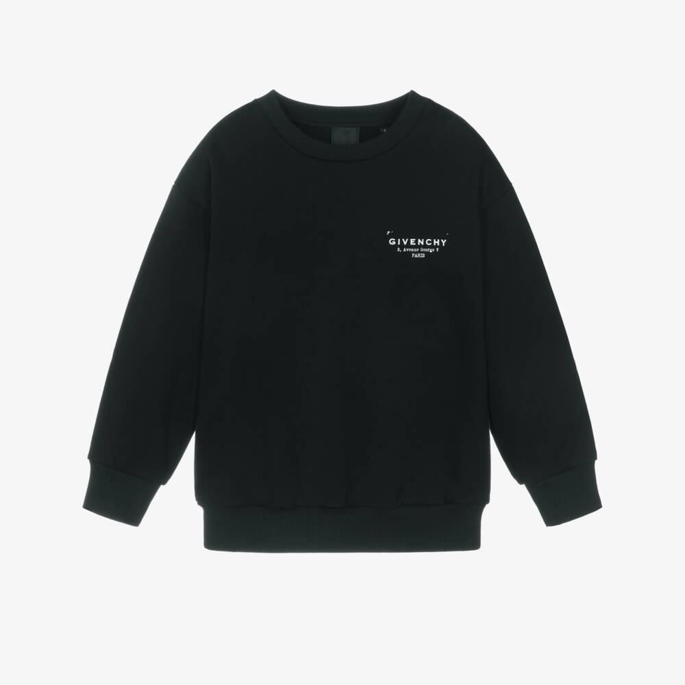 Givenchy-Black Logo Sweatshirt | Childrensalon Outlet
