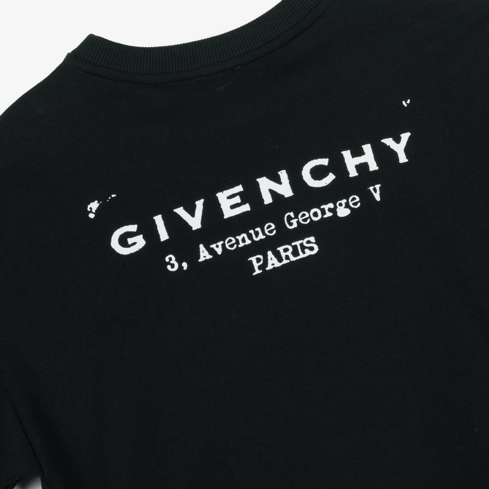 Givenchy-Black Logo Sweatshirt | Childrensalon Outlet