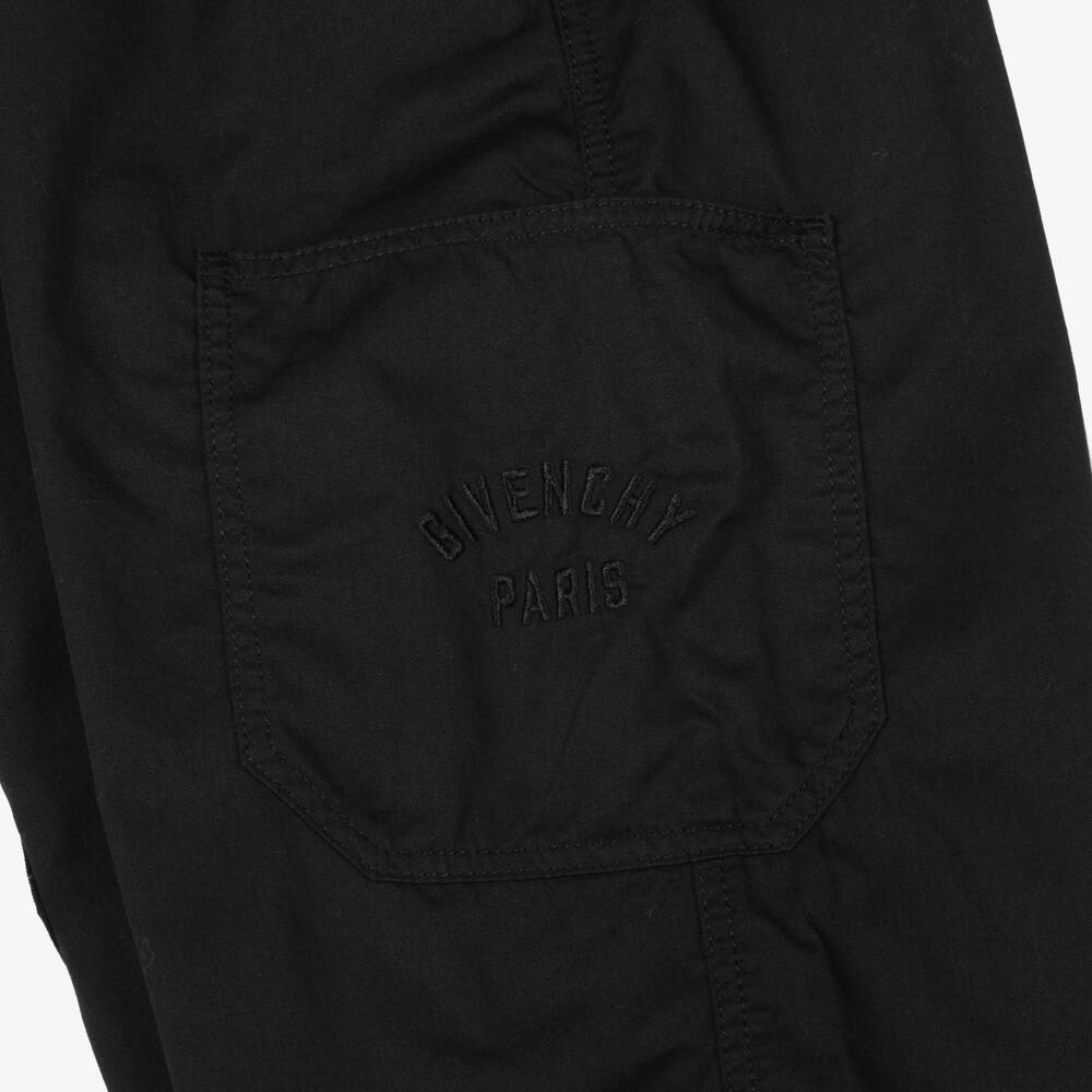 Givenchy-Черные брюки с логотипом для мальчиков | Childrensalon Outlet
