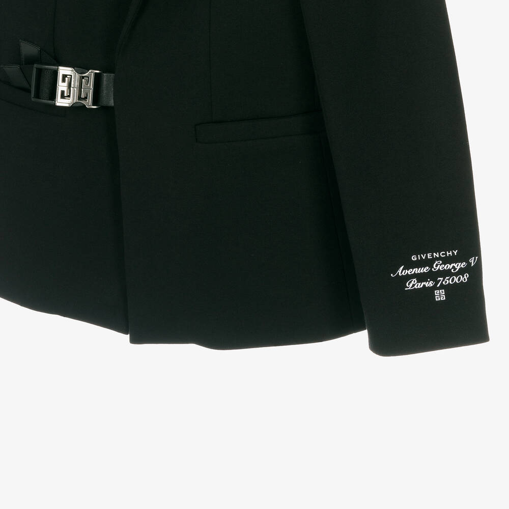 جيفنشي-جاكيت بلايزر 4G بعروة معدنية لون أسود للأولاد | Childrensalon Outlet