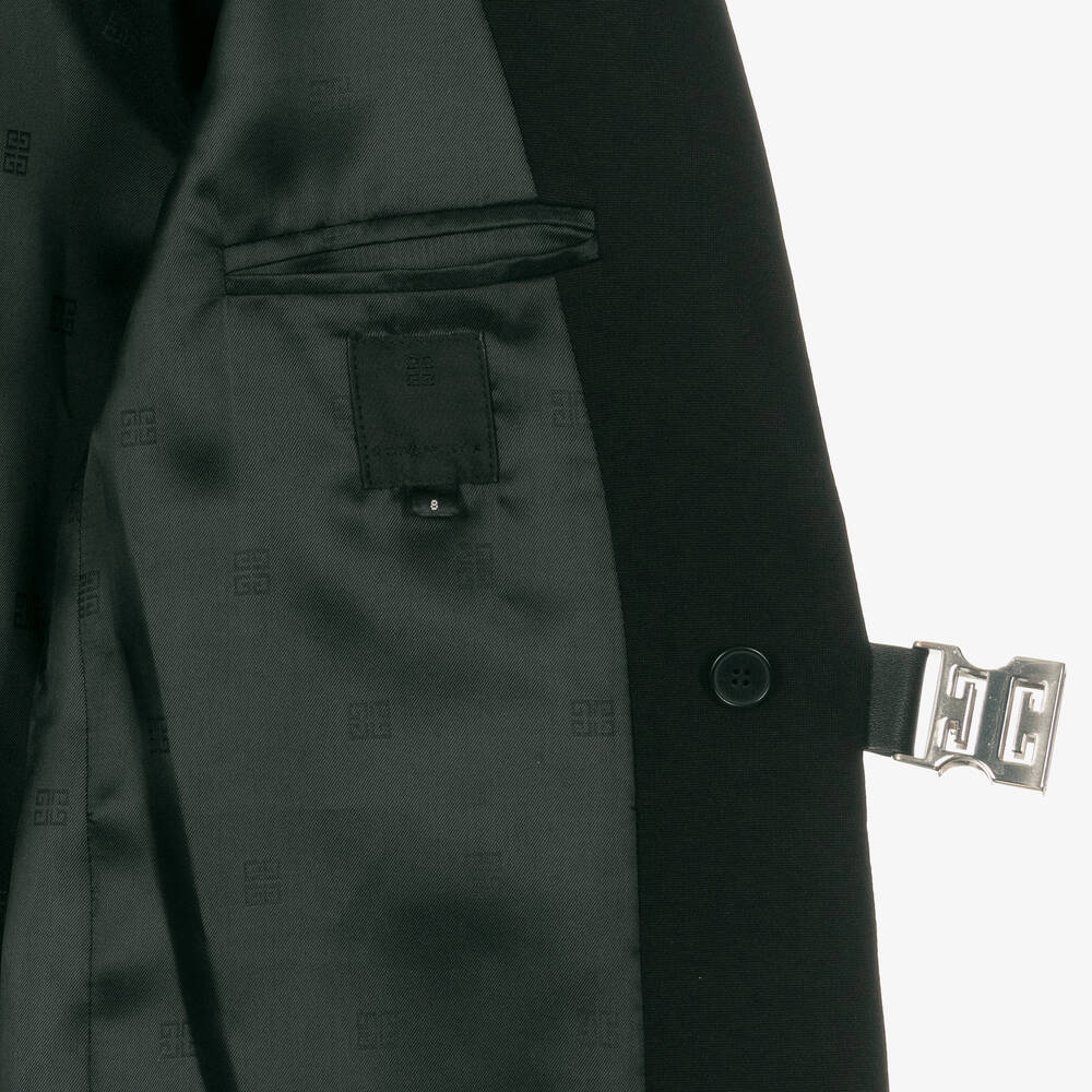 جيفنشي-جاكيت بلايزر 4G بعروة معدنية لون أسود للأولاد | Childrensalon Outlet