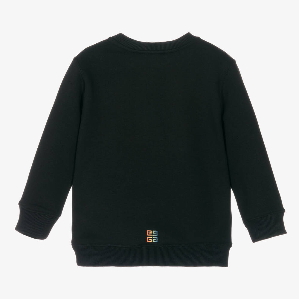 Givenchy Black Multi Colour Logo Sweatshirt Childrensalon Outlet