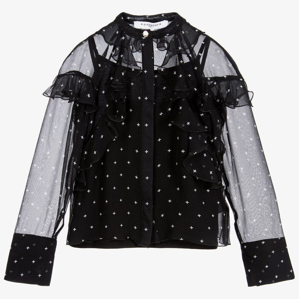 Givenchy - Black Silk Blouse & Camisole  | Childrensalon