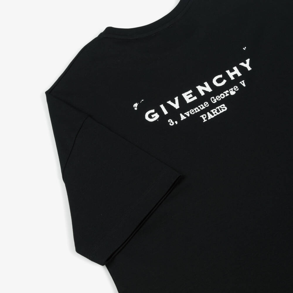 Givenchy-Black T Shirt Dress | Childrensalon Outlet