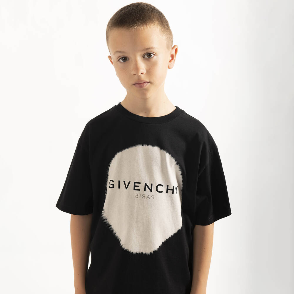 Givenchy - Black Tie Dye Logo T-Shirt | Childrensalon Outlet